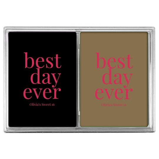 Best Day Ever Big Word Double Deck Playing Cards